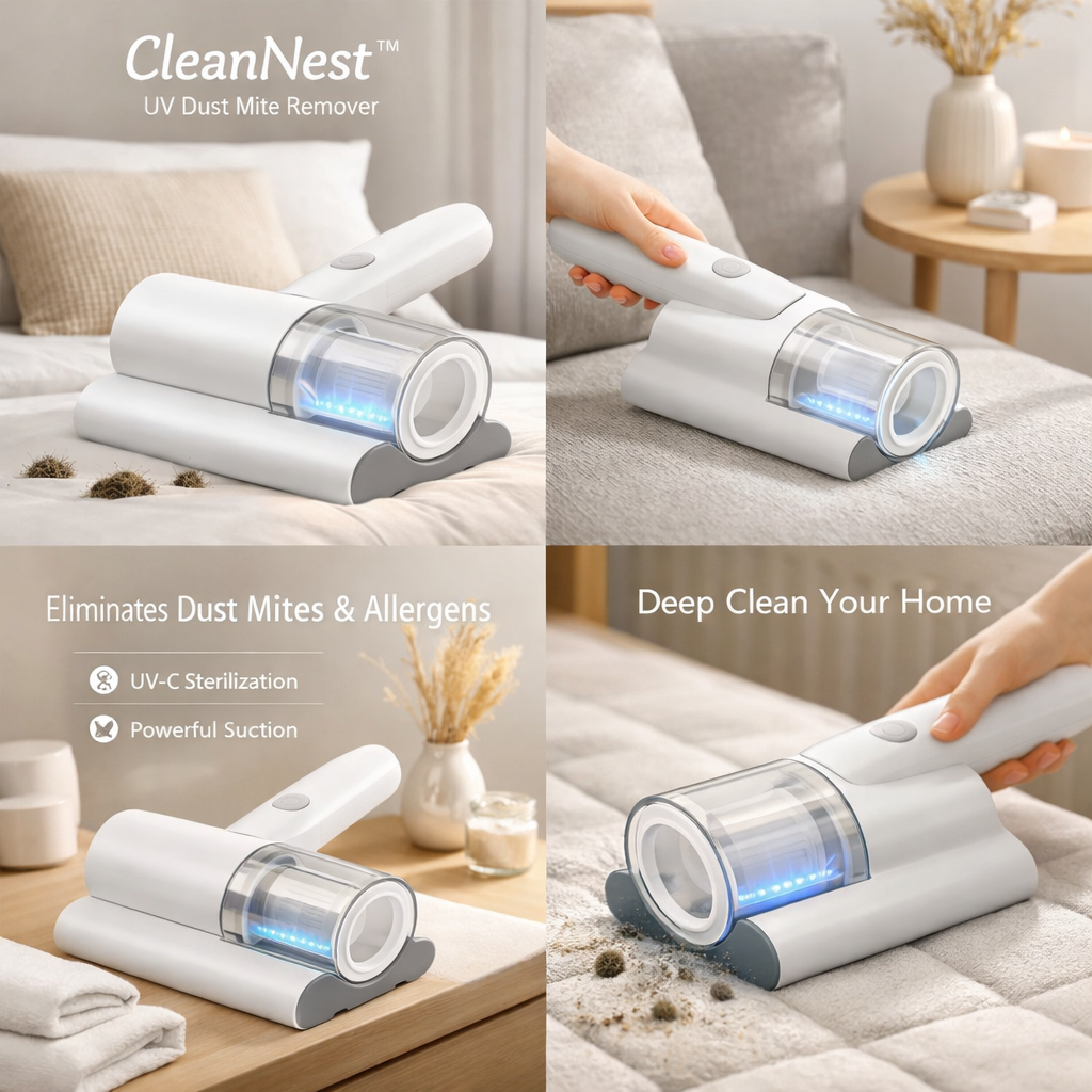 CleanNest™ UV Dust Mite Remover – High‑Power Fabric Purifier